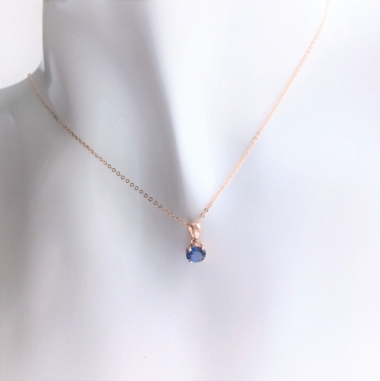 Sapphire-pkin necklace